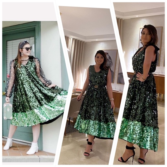 Zara colorblock sequin dress bloggers favorite - Picture 8 of 8